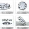 Flycle Lug Nut Covers Chrome MultiCoated Axle Set-2