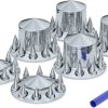 Flycle Automotive Lug Nut Covers Chrome ABS Plastic-0