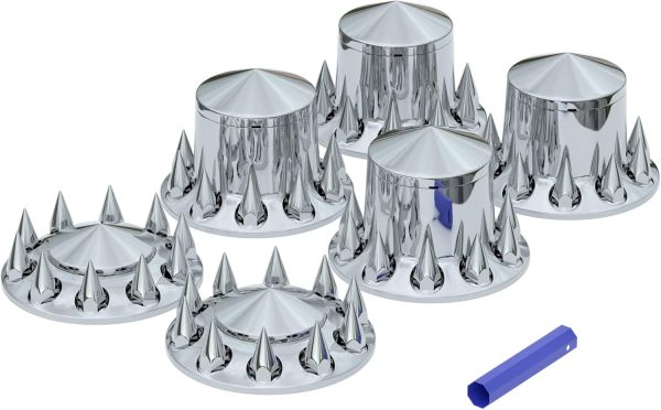 Flycle Automotive Lug Nut Covers Chrome ABS Plastic-0