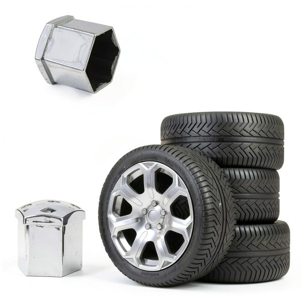Augeny Lug Nut Covers Bolt Caps 19 mm Golden-1