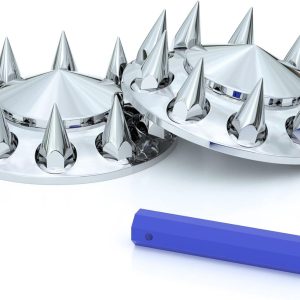 Flycle Lug Nut Covers Chrome MultiCoated Axle Set-0