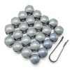 XUKEY Lug Nut Covers Black ABS Plastic-0