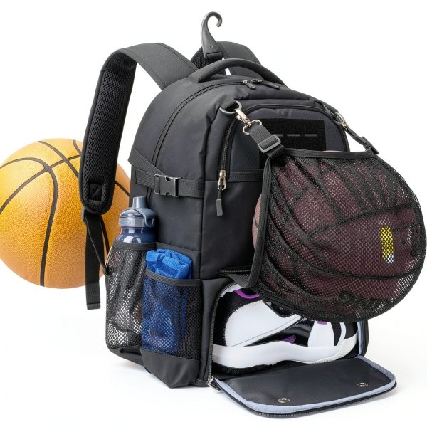 DSLEAF Basketball Bag Nylon Backpack Adjustable-7