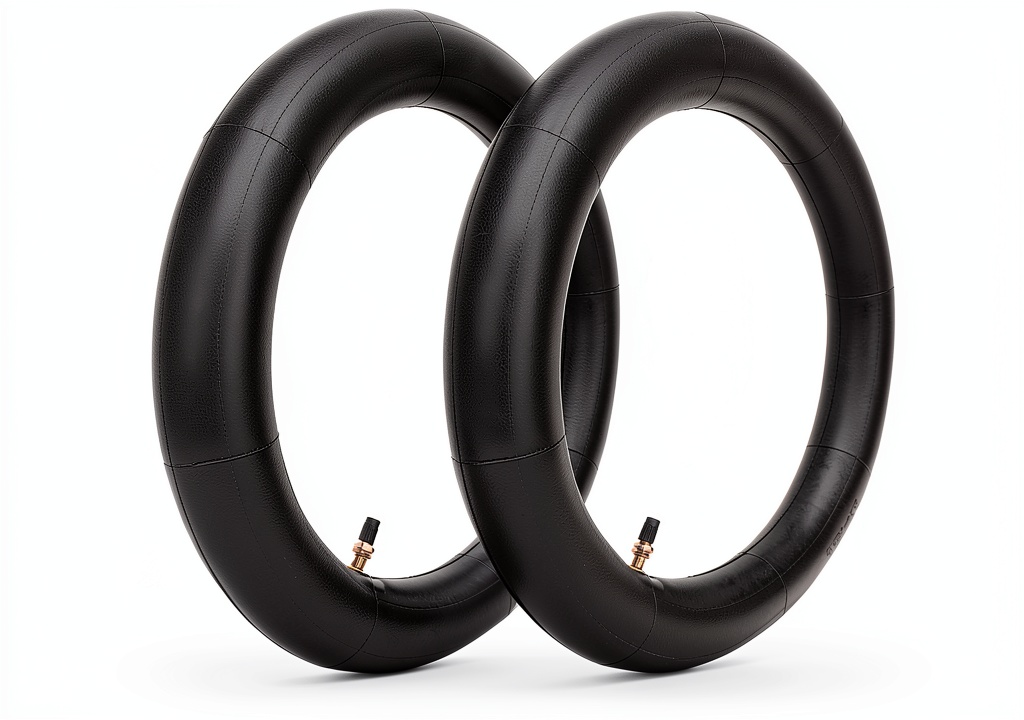 CALU LUKY 90/100-14 inner tube installed on a dirt bike tire