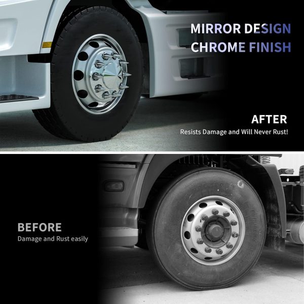 Flycle Automotive Lug Nut Covers Chrome ABS Plastic-1