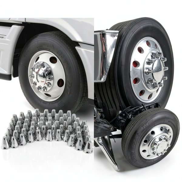 Wadoy Lug Nut Covers 33mm Chrome Plastic-3