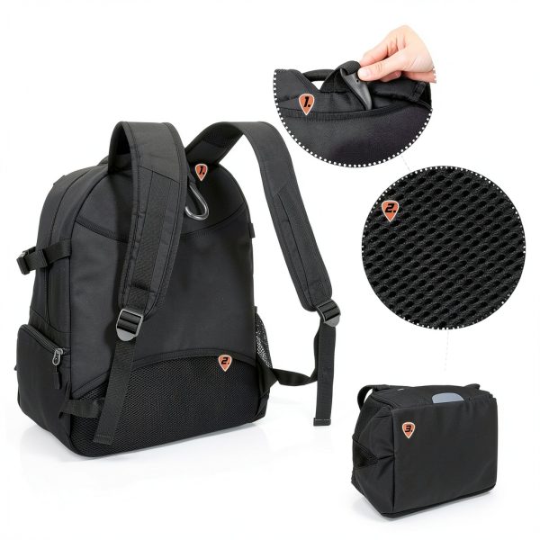 DSLEAF Basketball Bag Nylon Backpack Adjustable-4