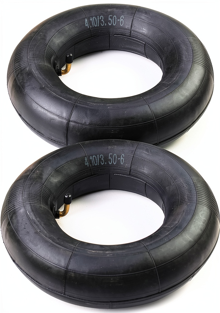 GEPAS inner tube being installed on a lawn mower wheel
