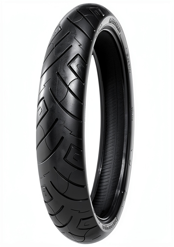 Shinko cruiser tire mounted on a motorcycle on a scenic road