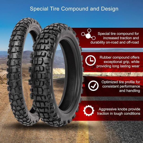 TUSK Off-Road Motorcycle Tires 130/90-17-4