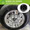 HTX1 Lug Nut Covers for Semi Trucks Chrome ABS Material-3