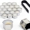 Mtsooning Lug Nut Covers Silver 21mm-0