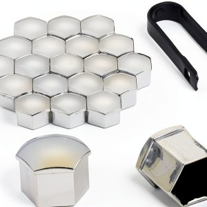 Mtsooning Lug Nut Covers Silver 21mm-0