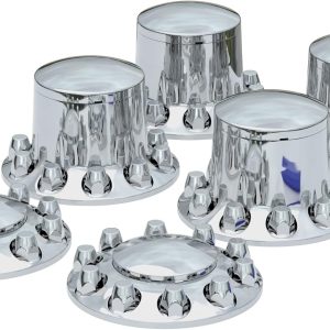 Flycle Lug Nut Covers Chrome MultiCoated Axle Set-0