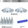 Flycle Lug Nut Covers Chrome MultiCoated Axle Set-4