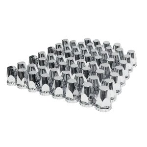 HTX1 Lug Nut Covers for Semi Trucks Chrome ABS Material-0