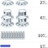Flycle Lug Nut Covers Chrome MultiCoated Axle Set-4