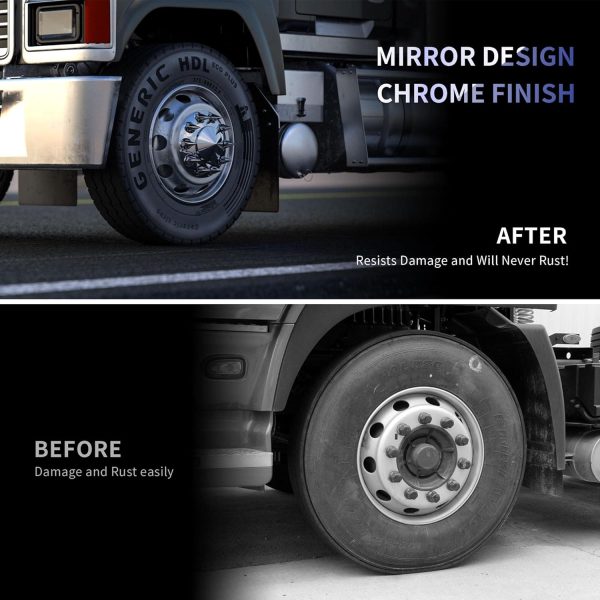 Flycle Lug Nut Covers Chrome MultiCoated Axle Set-2