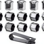 Augeny Lug Nut Covers Bolt Caps 19 mm Golden-0