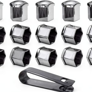 Augeny Lug Nut Covers Bolt Caps 19 mm Golden-0