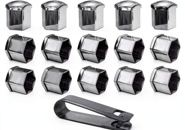 Augeny Lug Nut Covers Bolt Caps 19 mm Golden-0
