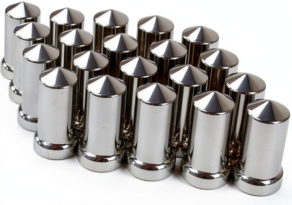 KASONG Chrome Lug Nut Covers ABS Plastic 33MM Hexagonal-0