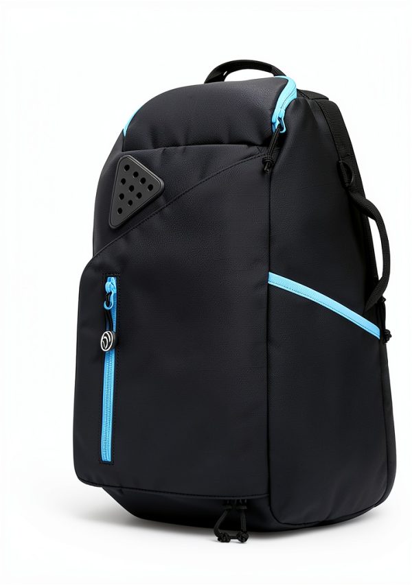 Defiant Mind Youth Basketball Backpack Black and Blue-5