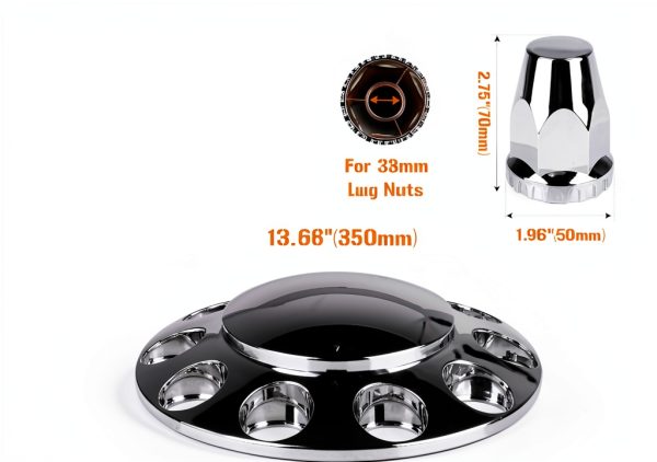 Aeagle Lug Nut Covers Chrome Universal Fit-1