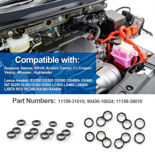 ZyloPlinx Camshaft Bearing Cap Gasket Set for Toyota Lexus – 8 Pack-4