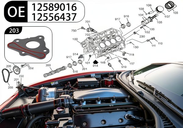 PQY Camshaft Thrust Retainer Gasket for LS Engines Alloy Steel O‑Ring-4