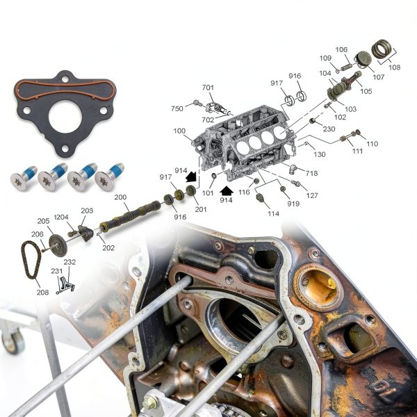 LS Camshaft Retainer Plate Gasket Kit YUEARN OEM Precision O‑Ring-2
