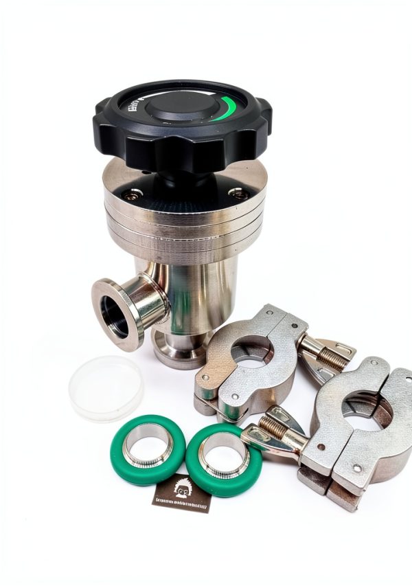 Manual Right Angle Valve BROWNIAN KF16 Stainless Steel Valve Silver-1