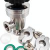 Manual Right Angle Valve BROWNIAN KF16 Stainless Steel Valve Silver-0