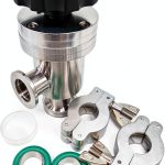 Manual Right Angle Valve BROWNIAN KF16 Stainless Steel Valve Silver-0