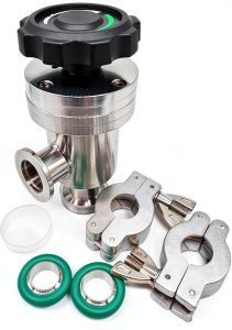 Manual Right Angle Valve BROWNIAN KF16 Stainless Steel Valve Silver-0