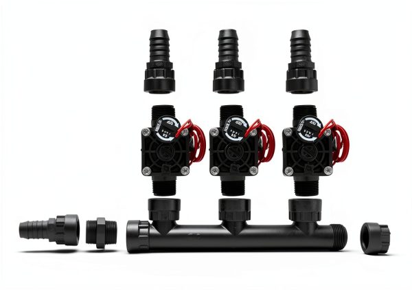 Hunter PGV101-MM 3-Zone Valve Kit with Barb Insert - 3 Valves-0