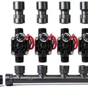 Hunter PGV101-MM 4 Zone Dura Manifold Valve Kit with Flow Control Slip-0