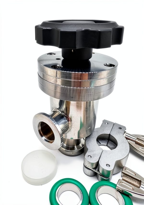 Manual Right Angle Valve BROWNIAN KF16 Stainless Steel Valve Silver-2