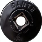 Flat Black Floor Plate Dante Globe Valve 1/2" Threaded FP.GV.FB-0
