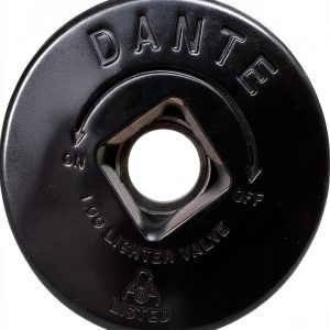 Flat Black Floor Plate Dante Globe Valve 1/2" Threaded FP.GV.FB-0