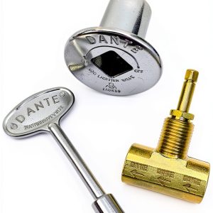 Straight 1/2-inch Globe Valve Dante Products Chrome Floor Plate Key-0