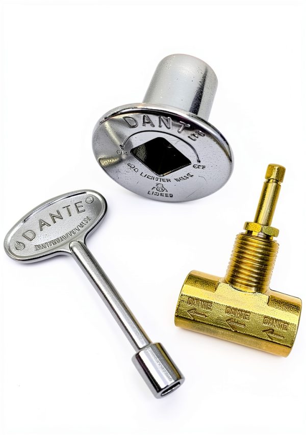 Straight 1/2-inch Globe Valve Dante Products Chrome Floor Plate Key-0