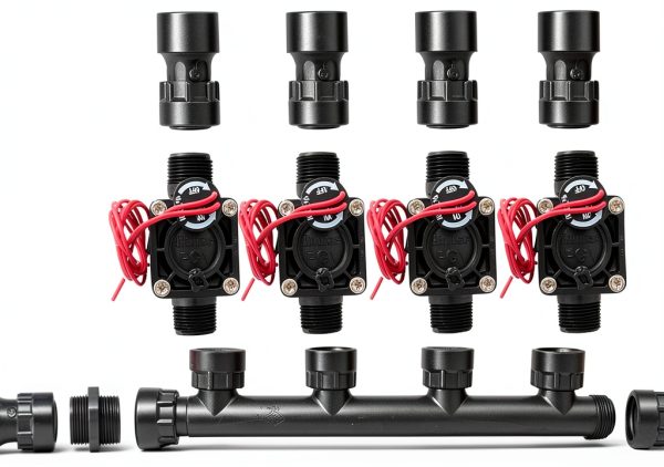 Hunter PGV100-MM Dura 4‑Zone Slip Globe Valve – PVC Silicone-0